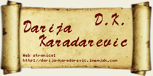 Darija Karadarević vizit kartica